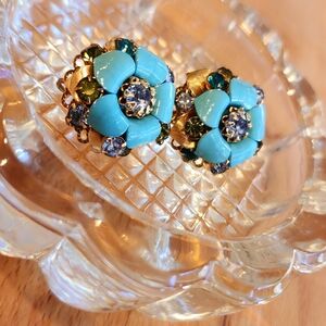 Haskell Era Rhinestone Studded Enamel earrings